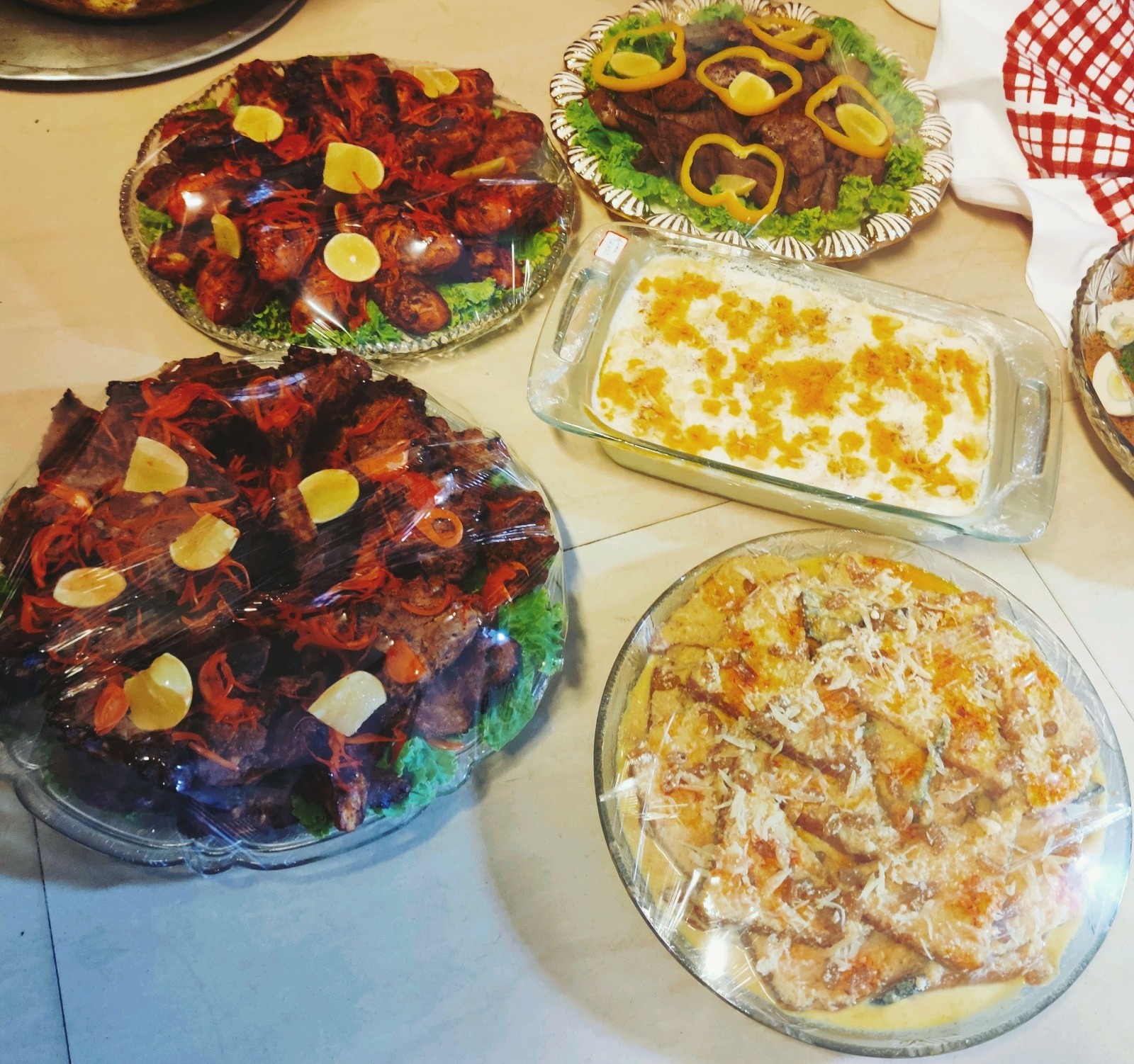 Full catering spread of kababs, tandoori and desserts by Anisa's Kitchen