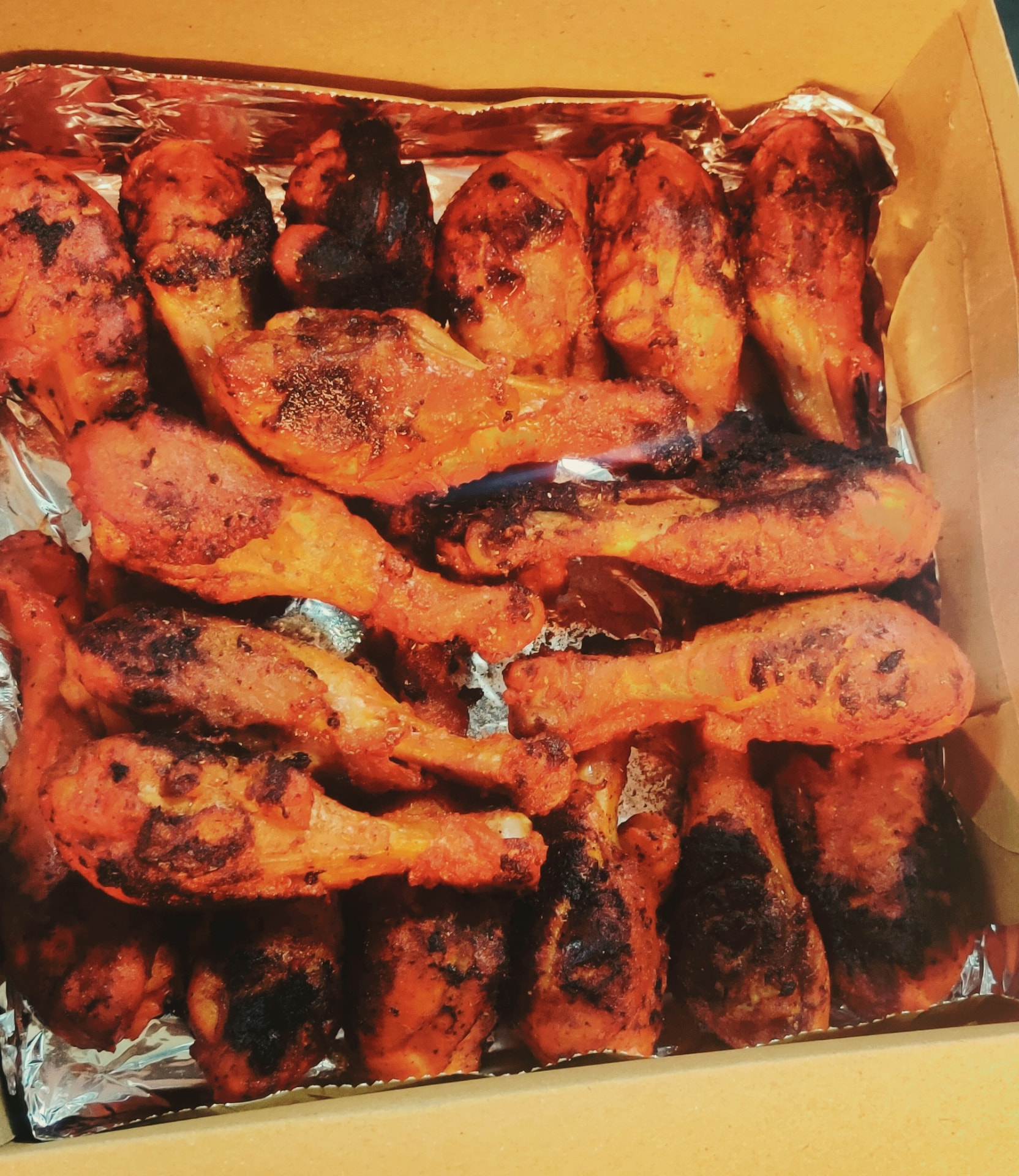 Tandoori chicken drumsticks catered by Anisa's Kitchen