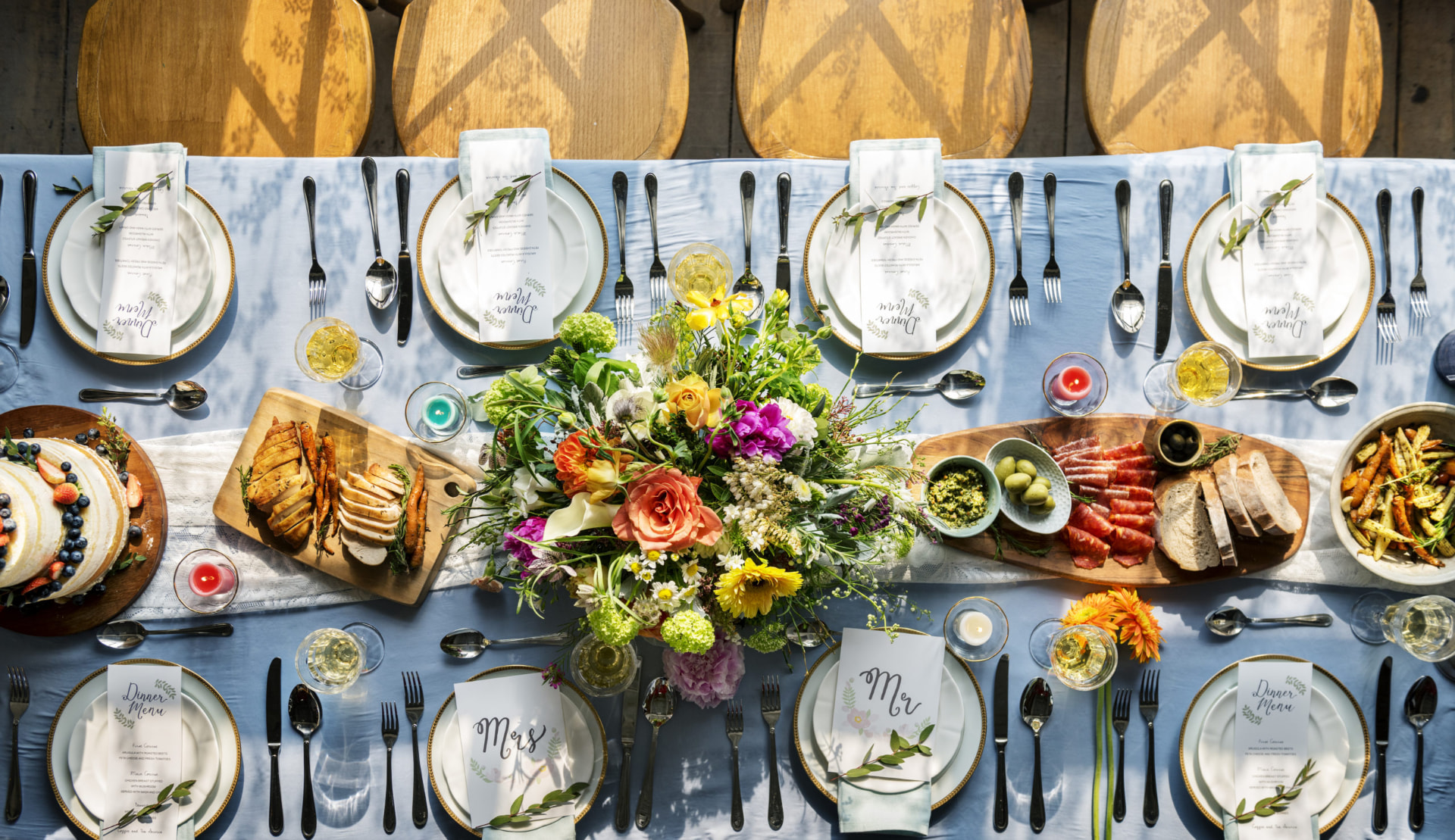 Anisa's Kitchen catering menu spread
